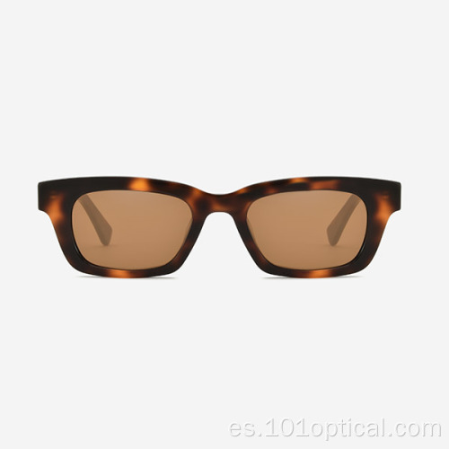 Gafas de sol rectangulares de acetato para mujer de tamaño pequeño